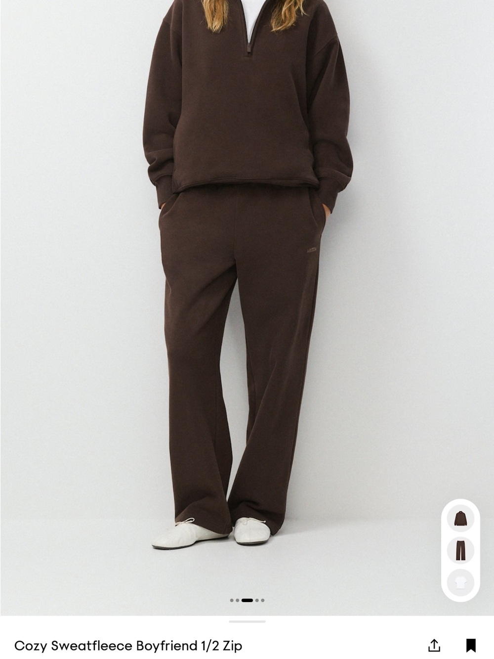 Aritzia Dark Brown Womens Sweatpants Joggers